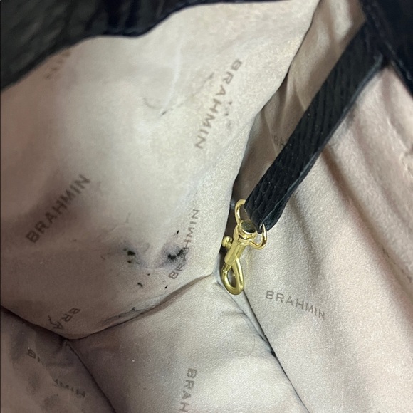 Brahmin Black Crocodile Embossed Handbag - Picture 5 of 7